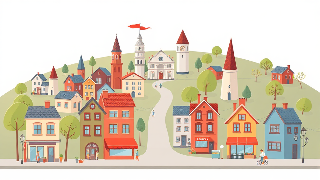 실버타운 유형별 비용 비교 (cartoon 스타일)