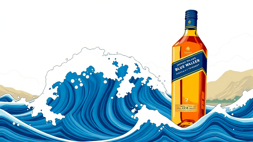 블루라벨 탄생 비화 (illustration 스타일)