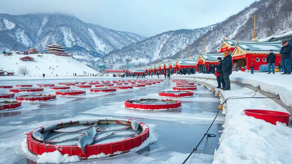 평창 송어축제 핵심 정보 (realistic 스타일)