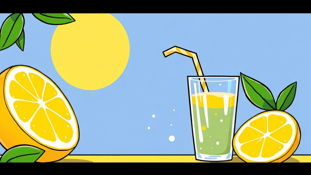 레몬 섭취 시 꼭 알아야 할 주의사항과 부작용 (cartoon 스타일)