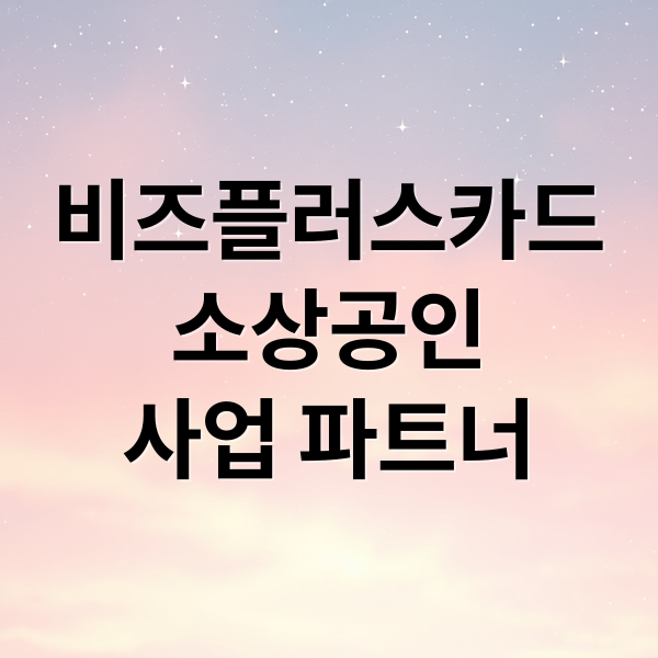 비즈플러스카드
소상공인
사업 파트너 (비즈플러스카드)