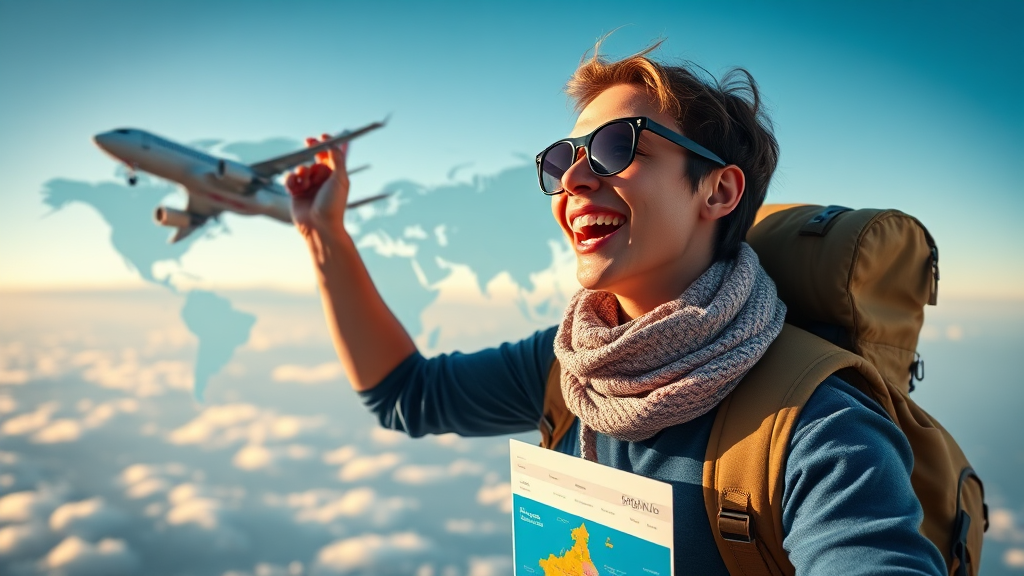 여행 시작, 항공권 예매 (realistic 스타일)