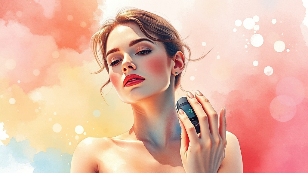 식습관과 운동, 혈당 조절의 핵심 (watercolor 스타일)