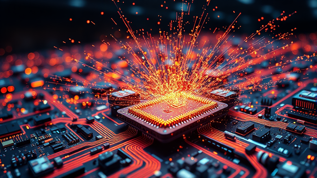 AI 산업 팽창, 반도체 수요 전망과 삼성전자 (realistic 스타일)