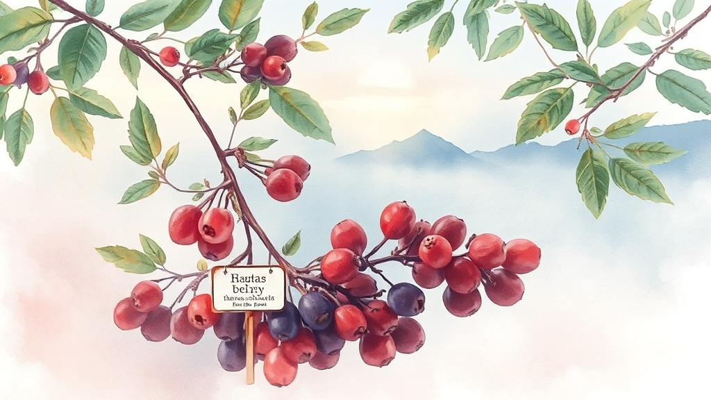 마가목 섭취 시 주의사항 (watercolor 스타일)