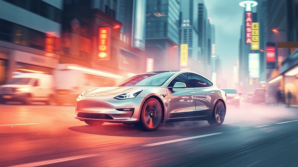 테슬라 모델 라인업 한눈에 보기 (watercolor 스타일)