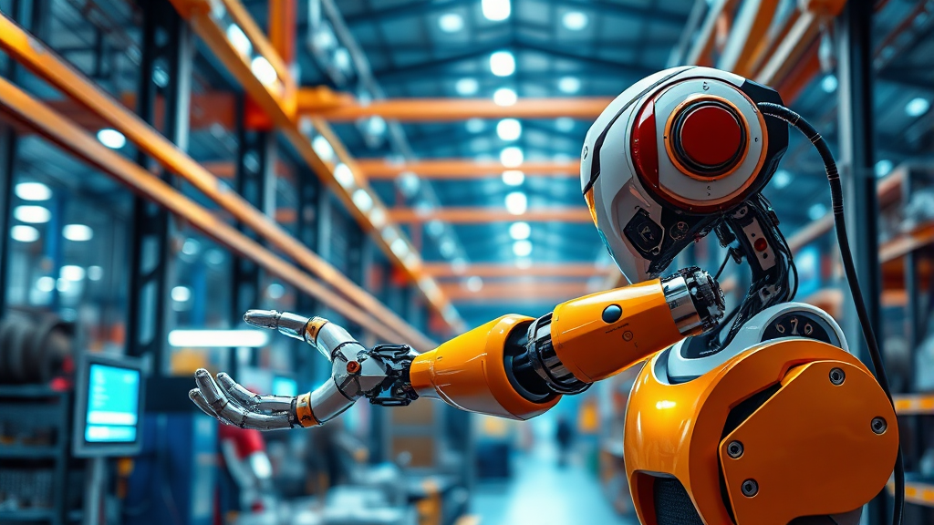 로봇 산업 미래 전망 (realistic 스타일)