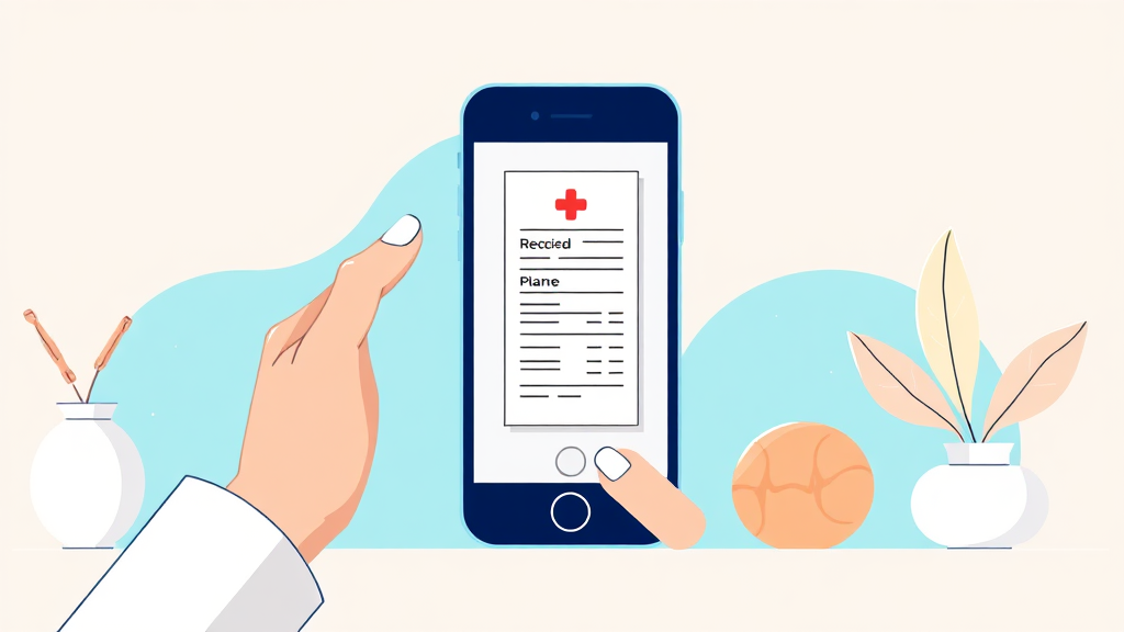 간편 청구 서비스 활용법 (illustration 스타일)