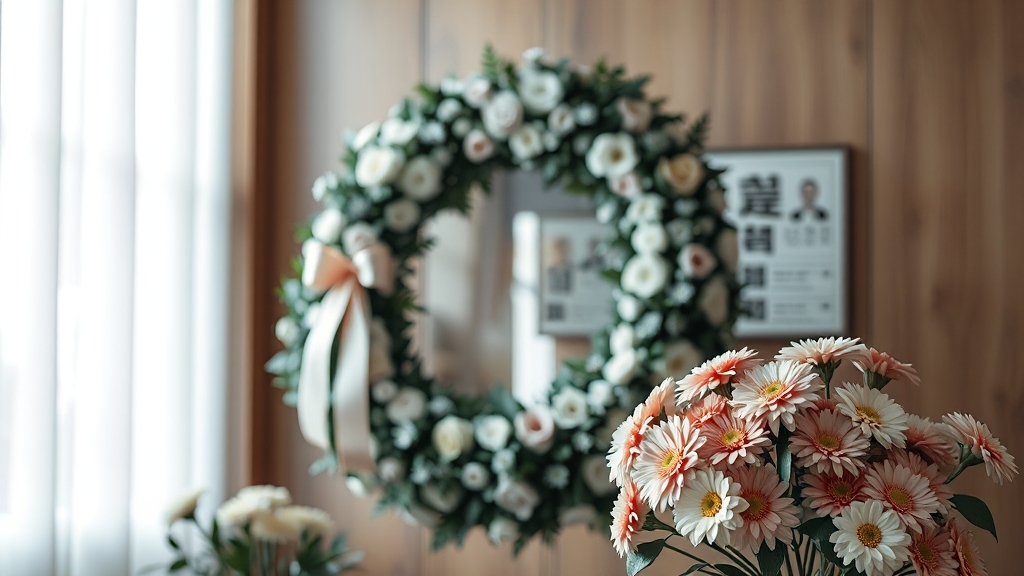 근조화환 주문 방법 (realistic 스타일)