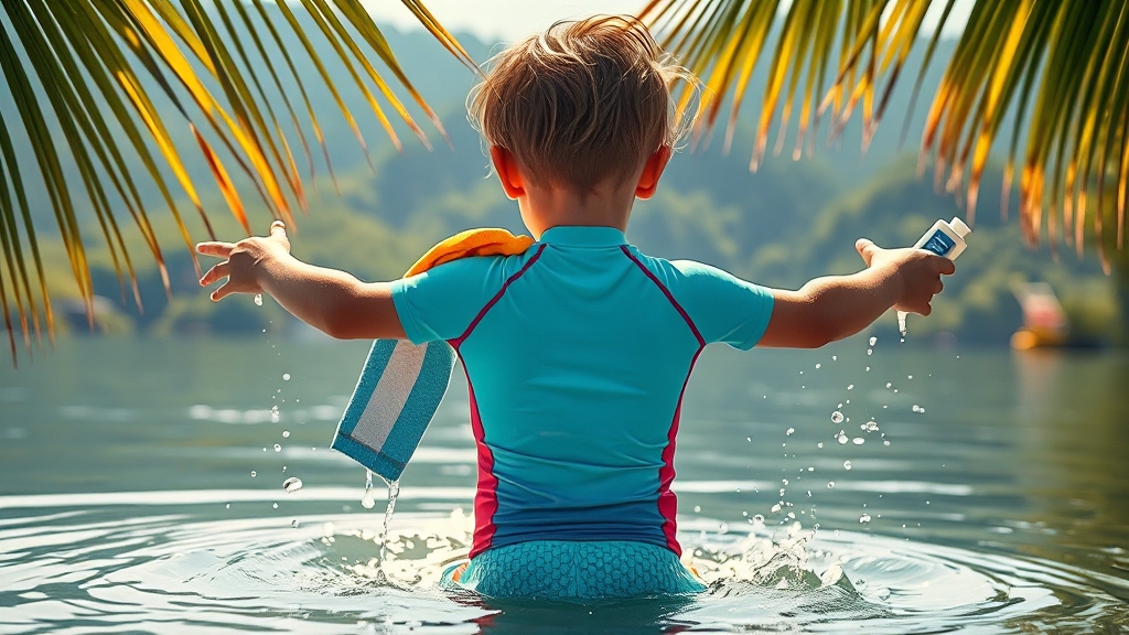 물놀이 필수 준비물 (realistic 스타일)