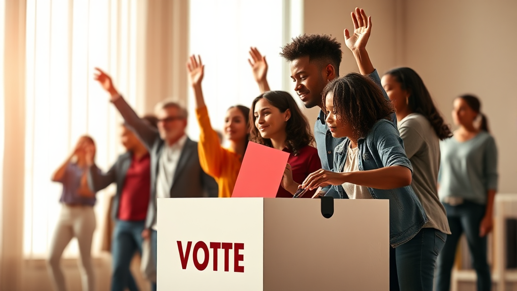 사전투표, 왜 중요할까요? (민주주의 실천) (realistic 스타일)