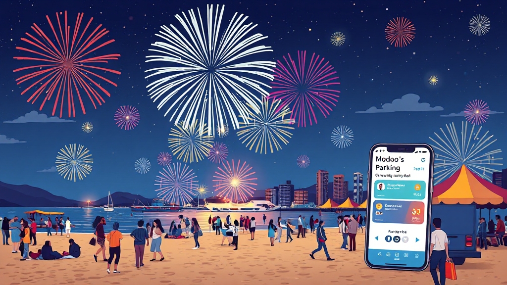 주차 정보 및 꿀팁 (cartoon 스타일)