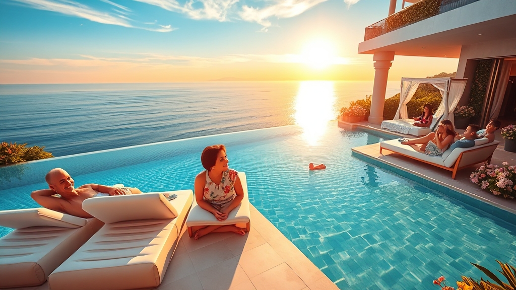 웨이브풀 풀빌라 종류 & 특징 (realistic 스타일)