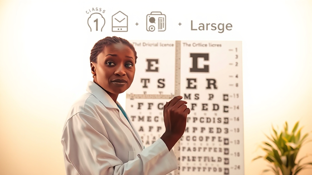 운전면허 종류별 시력 기준 상세 안내 (realistic 스타일)