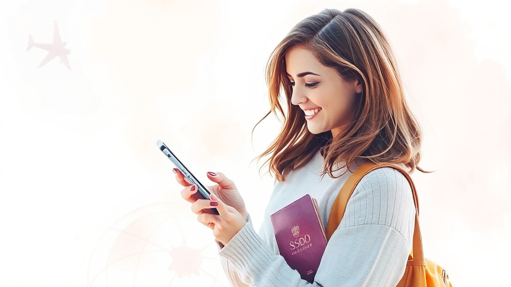 해외 로밍, 앱으로 간편하게 신청하는 방법 (watercolor 스타일)