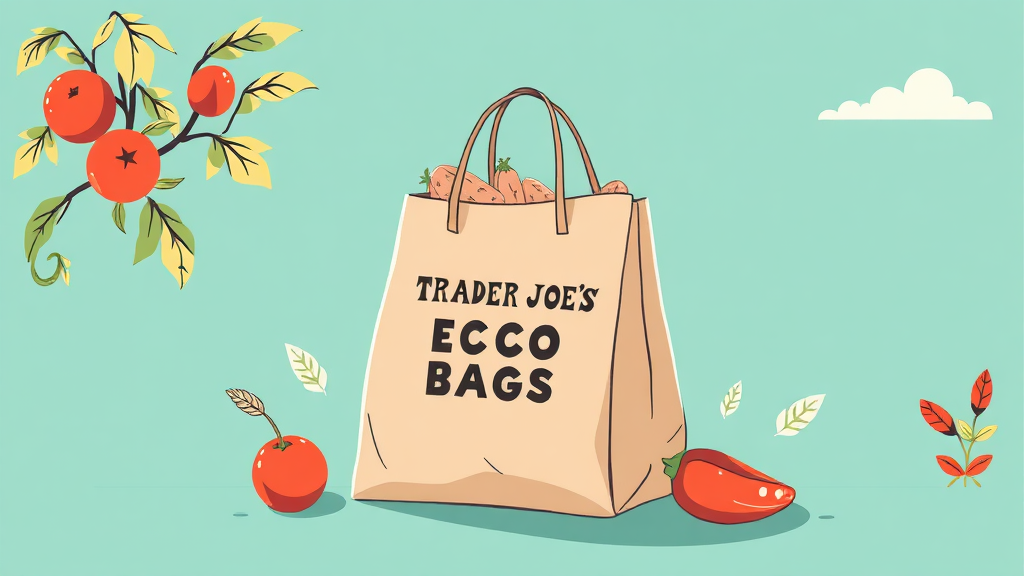 트레이더 조 에코백: 유행을 넘어선 아이템 (illustration 스타일)