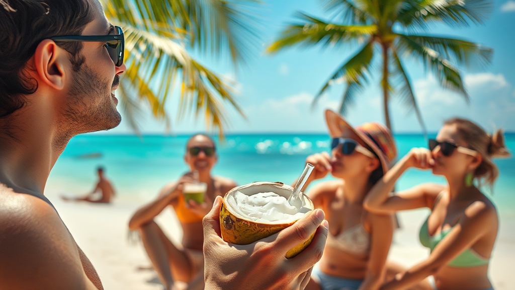 코코넛워터, 무엇일까? (realistic 스타일)