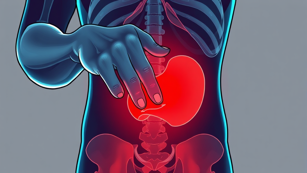 맹장염 자가진단 (illustration 스타일)