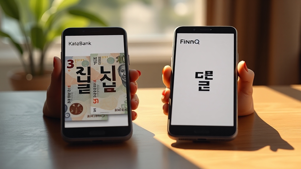 카카오 vs 핀크 비교 (realistic 스타일)