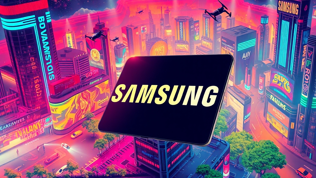 폴더블폰 시장 전망 (popart 스타일)