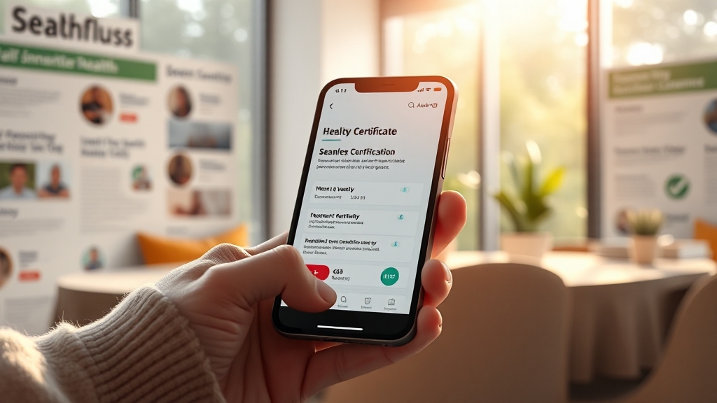 전자 보건증 활용 꿀팁 (realistic 스타일)