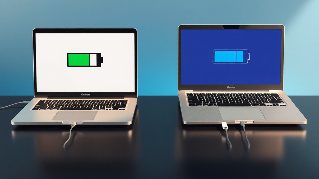 Windows/macOS 배터리 설정 (realistic 스타일)