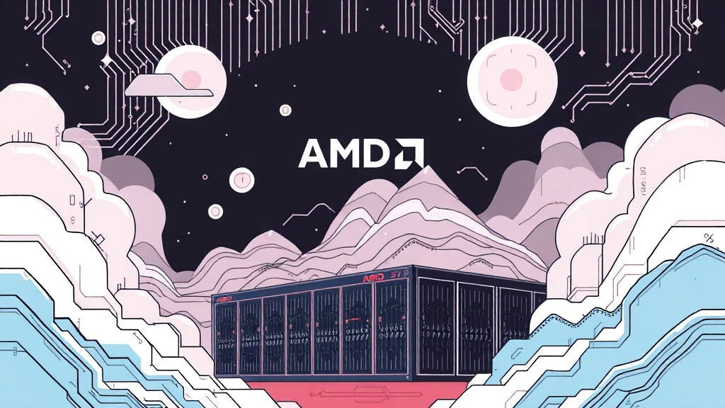 AMD 주가 상승, 왜? (illustration 스타일)