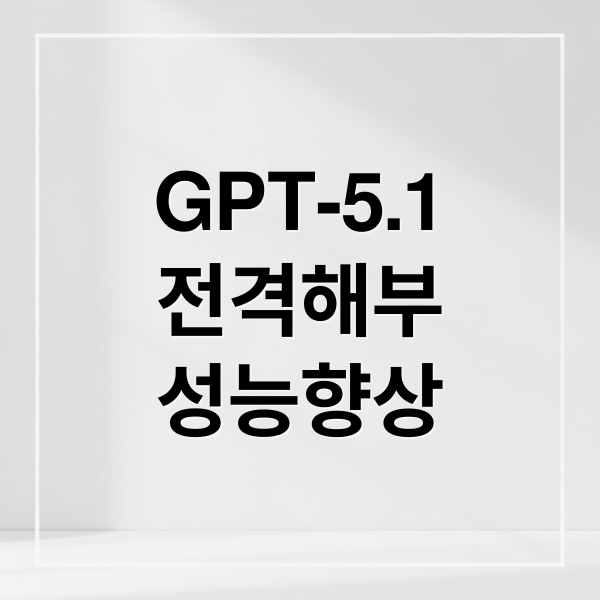 GPT-5.1
전격해부
성능향상 (OpenAI, ‘GPT-5.1’ 모델 전격 공개)