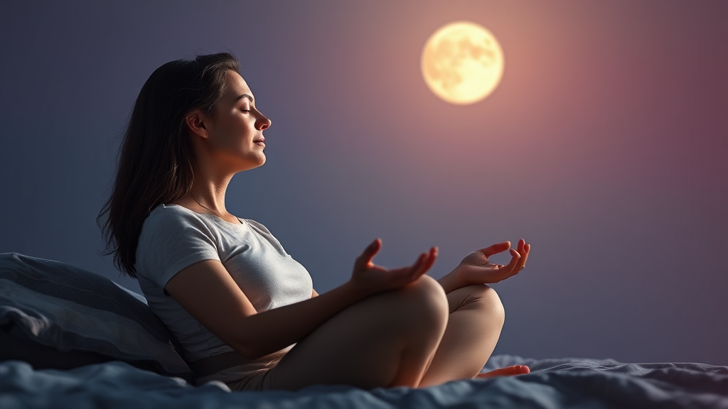 스트레스 관리 및 수면의 중요성 (realistic 스타일)