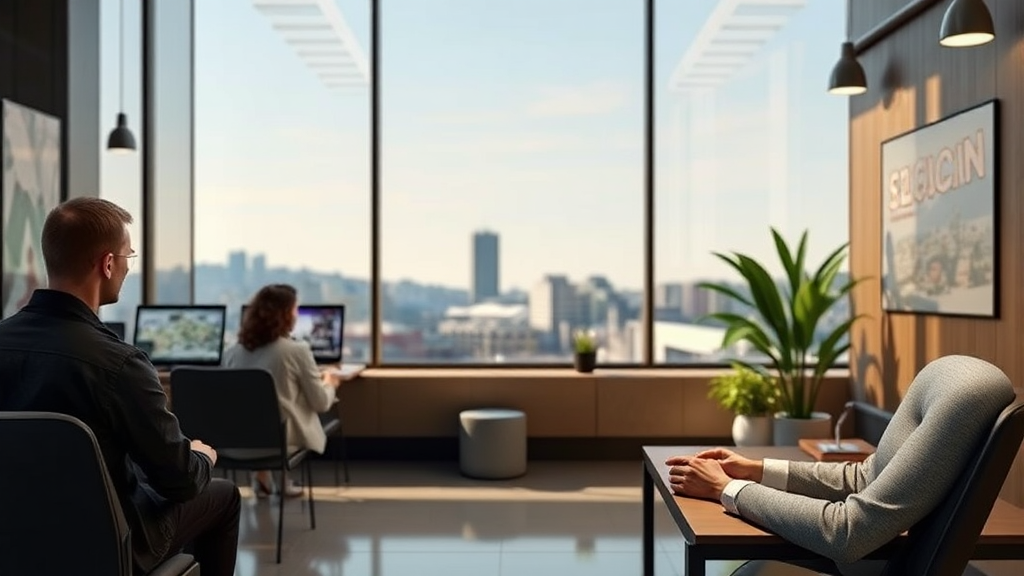 업무별 전화번호 및 ARS 메뉴 활용법 (realistic 스타일)