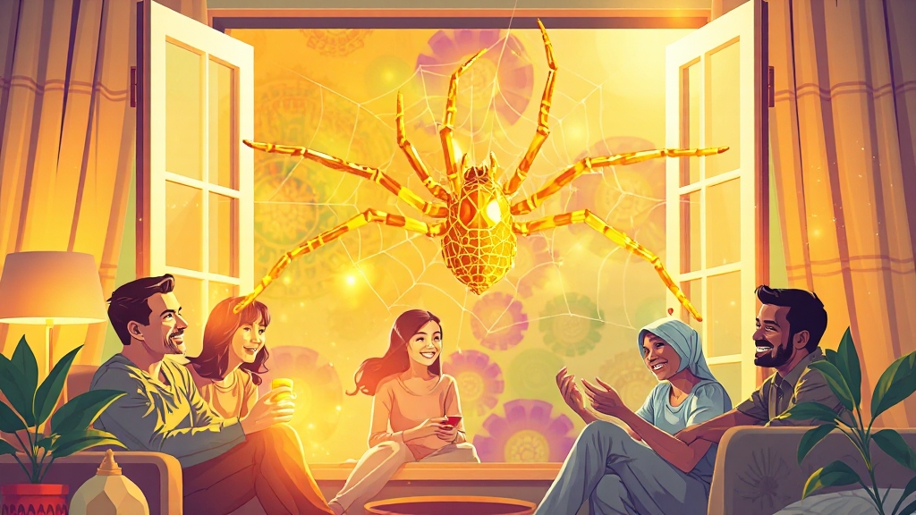 거미 행동과 종류별 꿈 해석 (illustration 스타일)