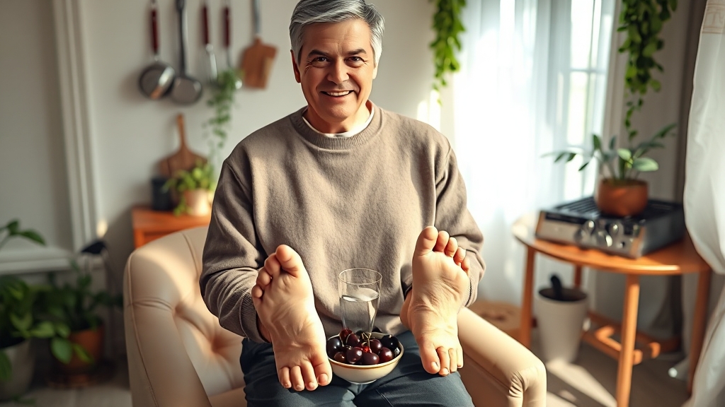 통풍 식단 관리 핵심 (realistic 스타일)