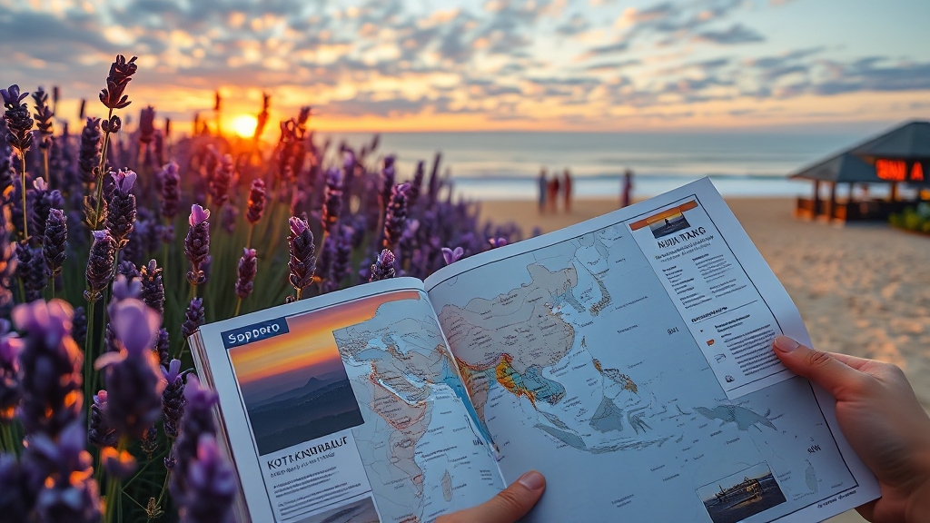 여행지 선택 가이드 (realistic 스타일)