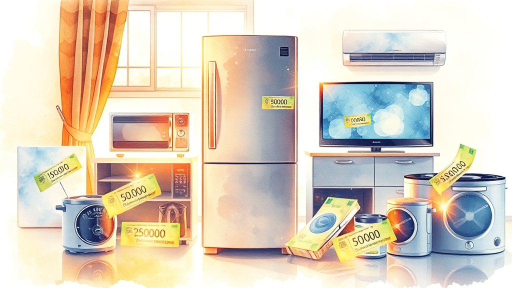 으뜸효율 가전, 어떻게 고를까? (watercolor 스타일)