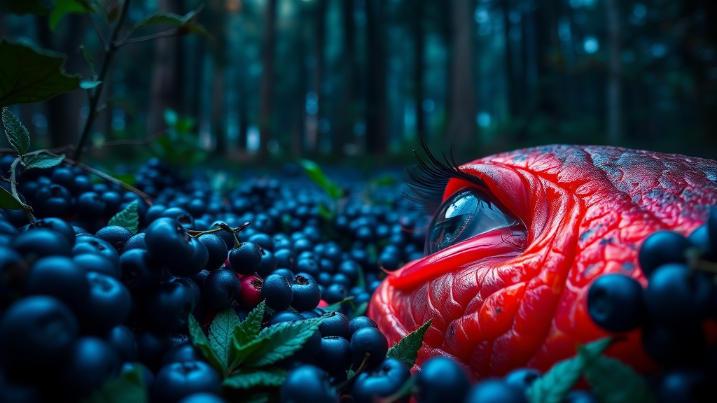 빌베리 & 아스타잔틴 효능 (realistic 스타일)