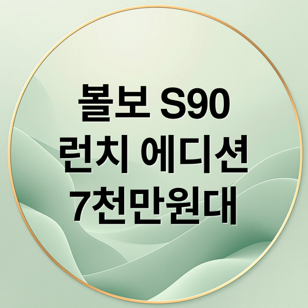 볼보 S90
런치 에디션
7천만원대 (볼보 S90 런치 에디션 가격 외관,볼보 S90 T8 런치 에디션 후륜 에어서스)