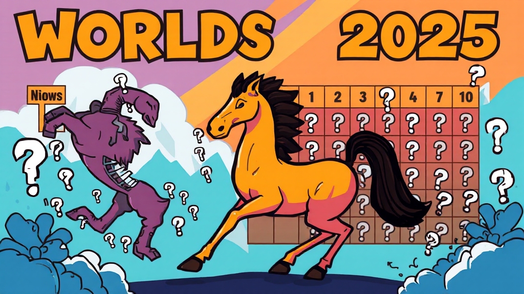 롤드컵 2025 승부 예측 (cartoon 스타일)