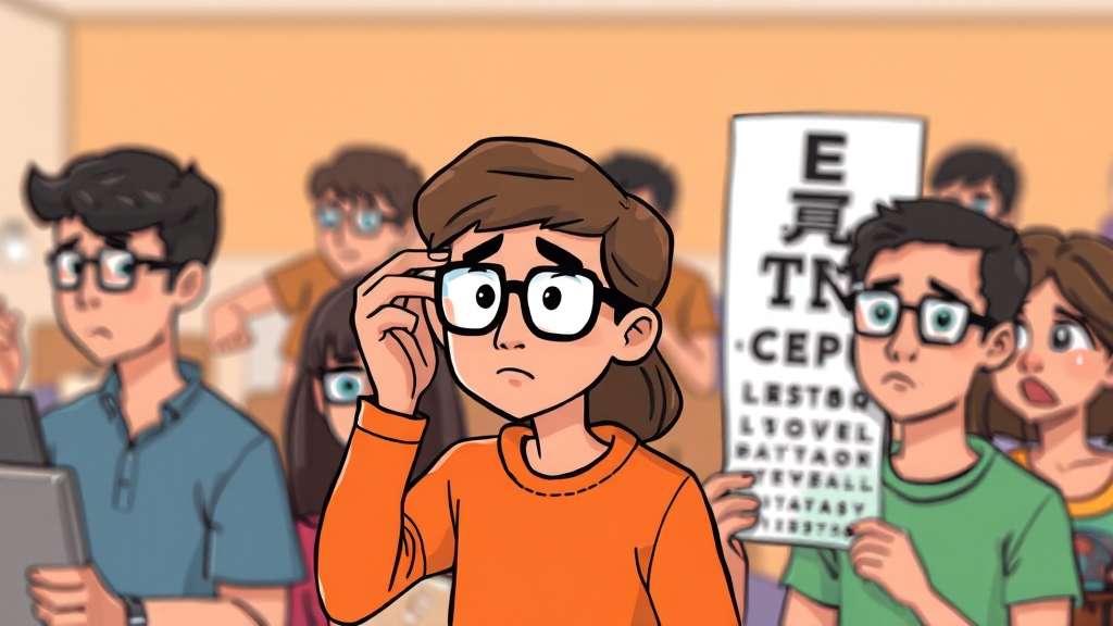 근시, 난시 자가진단 (cartoon 스타일)