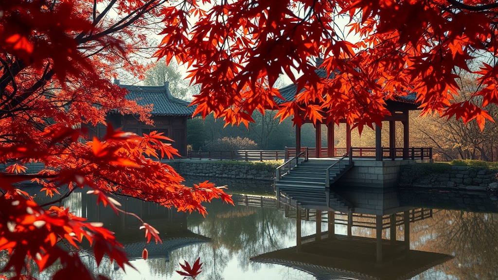 창덕궁 후원 단풍 정원 (realistic 스타일)