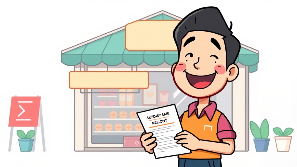 지원 대상: 누가 영세 소상공인 지원금을 받을 수 있나요? (cartoon 스타일)