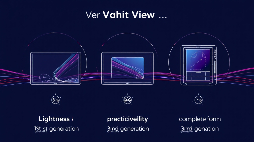 세대별 비교 분석 (1/2/3세대) (illustration 스타일)