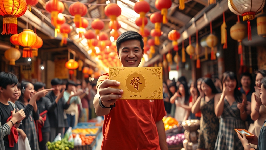 소비복권, 행운을 잡아볼까요? (realistic 스타일)