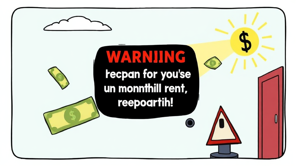 놓치면 큰코다친다! 전월세 신고 미이행 시 과태료 기준과 금액 (cartoon 스타일)