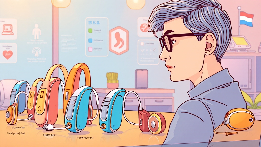 정부 지원 대상 보청기 종류 및 선택 가이드 (illustration 스타일)