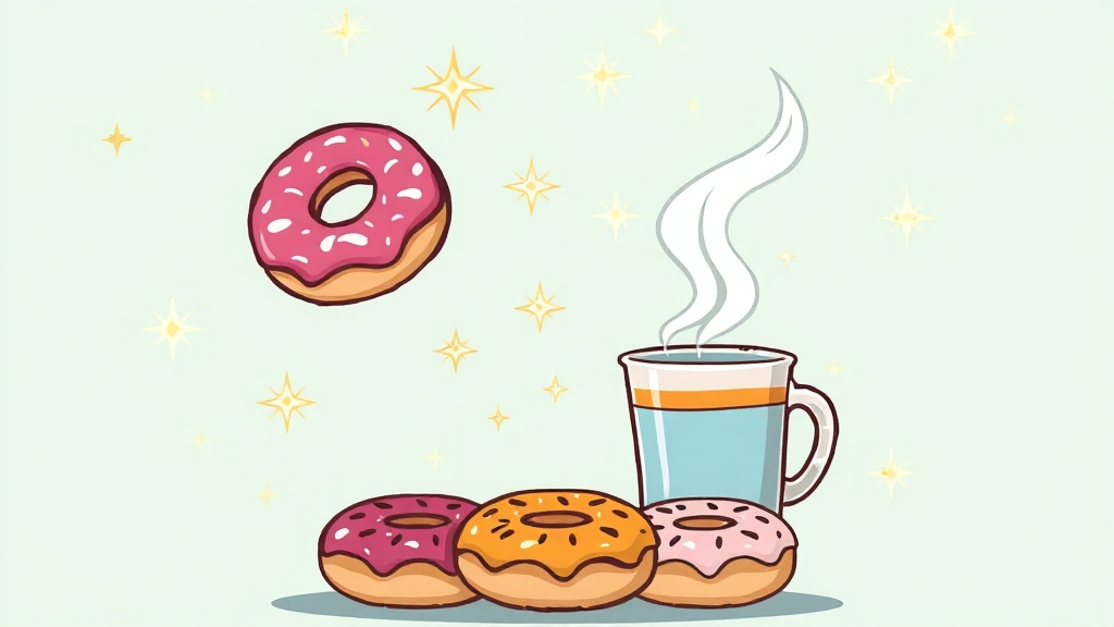 크리스피도넛, 어떤 메뉴를 골라야 할까? (cartoon 스타일)