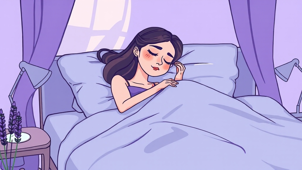 식물성 멜라토닌, 수면 질 향상 활용법 (cartoon 스타일)