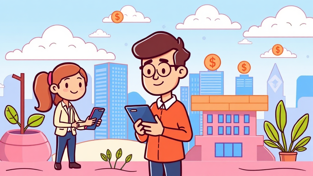 미래의 모바일 대출 트렌드와 전망 (cartoon 스타일)