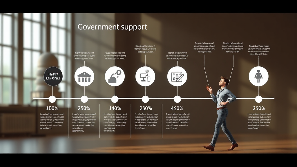 정부 지원 사업, 비교 분석! (realistic 스타일)