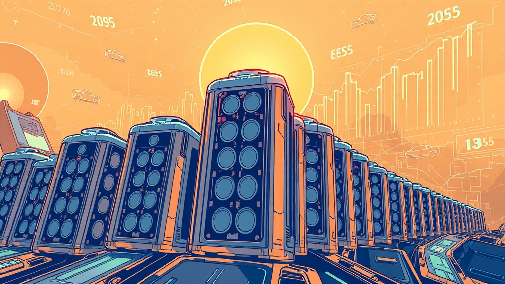 2차전지 시장, 성장 가속화 (illustration 스타일)