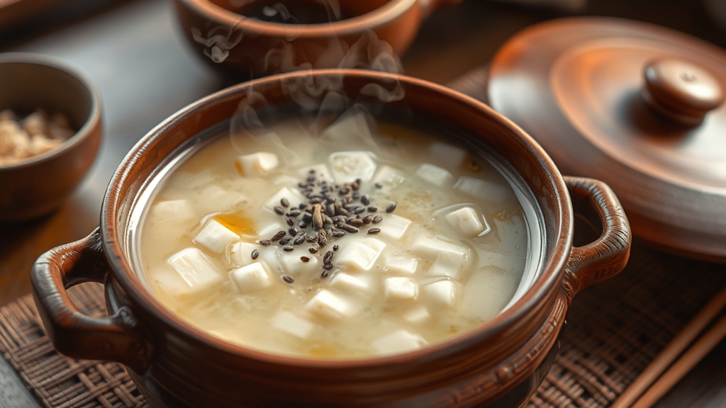 토란국 끓이는 방법 (realistic 스타일)